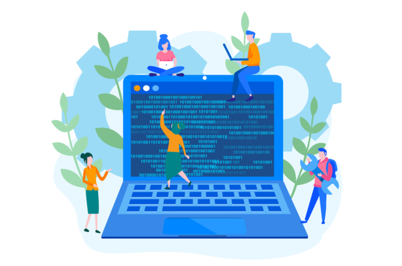 プログラミングをする人々のイメージ