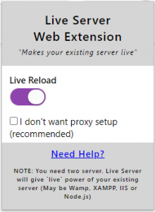 Live Server Web Extensionのインストール
