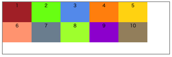 align-content: flex-start;を表す画像