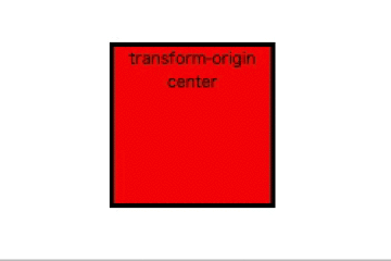 transform-origin: center;を解説する画像