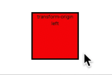 transform-origin: left;を解説する画像