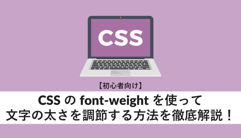 CSSのfontweightを使って文字の太さを調節する方法