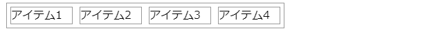 入れ子のボックスを横並びにする画像